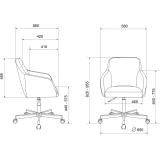 Офисное кресло Бюрократ CH-380M Black (CH-380M/BLACK-PU)