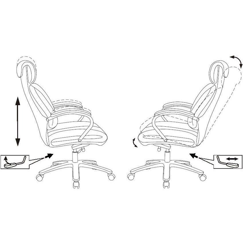 Офисное кресло Бюрократ T-9904NSL Black - T-9904NSL/BLACK - фото 5