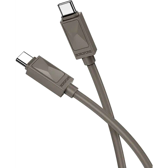 Кабель USB Type-C - USB Type-C, 1м, Borofone BX109 Grey - 6941991114922