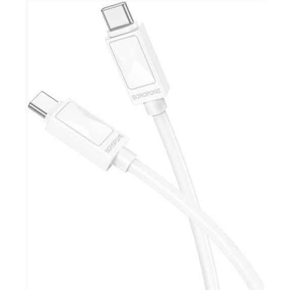 Кабель USB Type-C - USB Type-C, 1м, Borofone BX109 White - 6941991114915