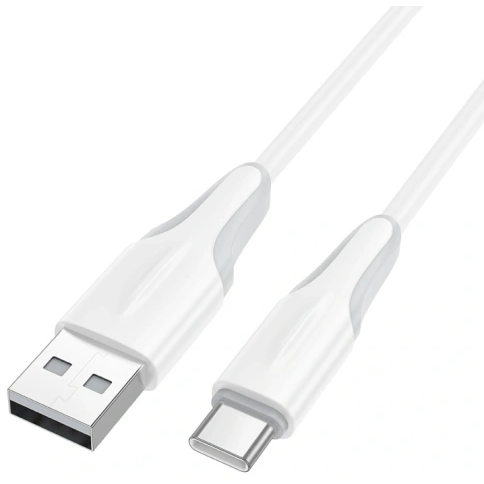 Кабель USB - USB Type-C, 1м, Borofone BX119a White - фото 2