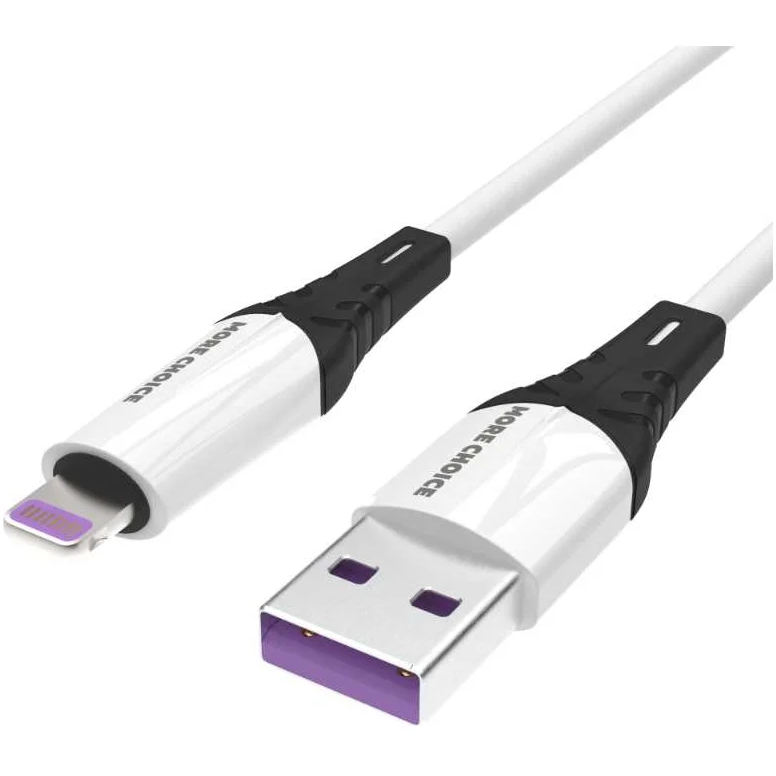 Кабель USB - Lightning, 1м, More Choice K35i White - фото 2