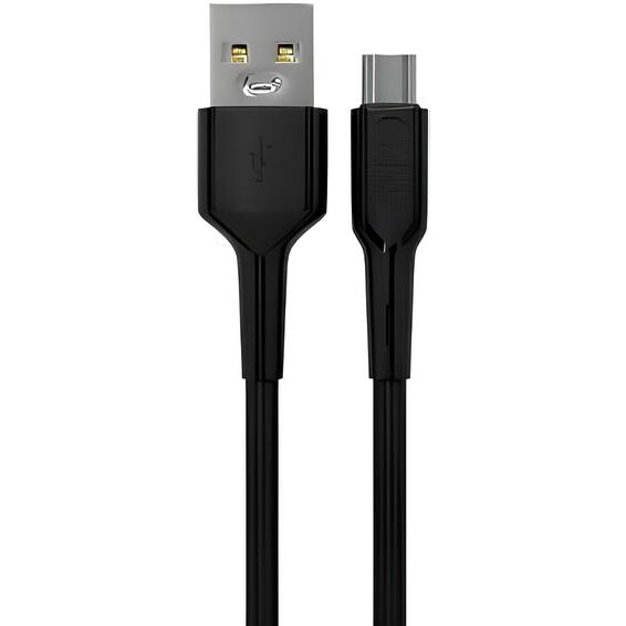 Кабель USB - USB Type-C, 2м, More Choice K63a Black