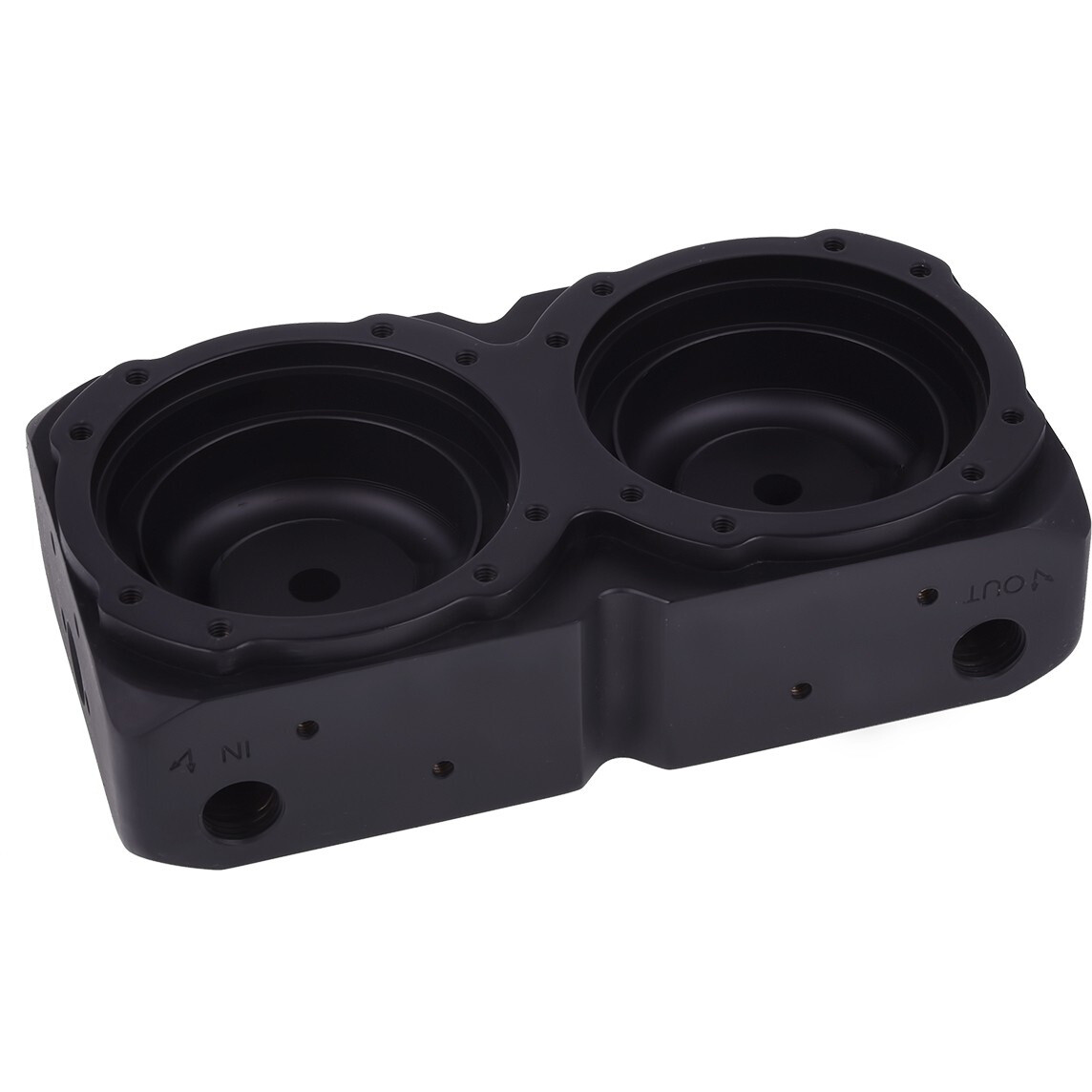 Топ для помп СЖО Alphacool Eisdecke D5 Dual Brass Top - Deep Black (13322)