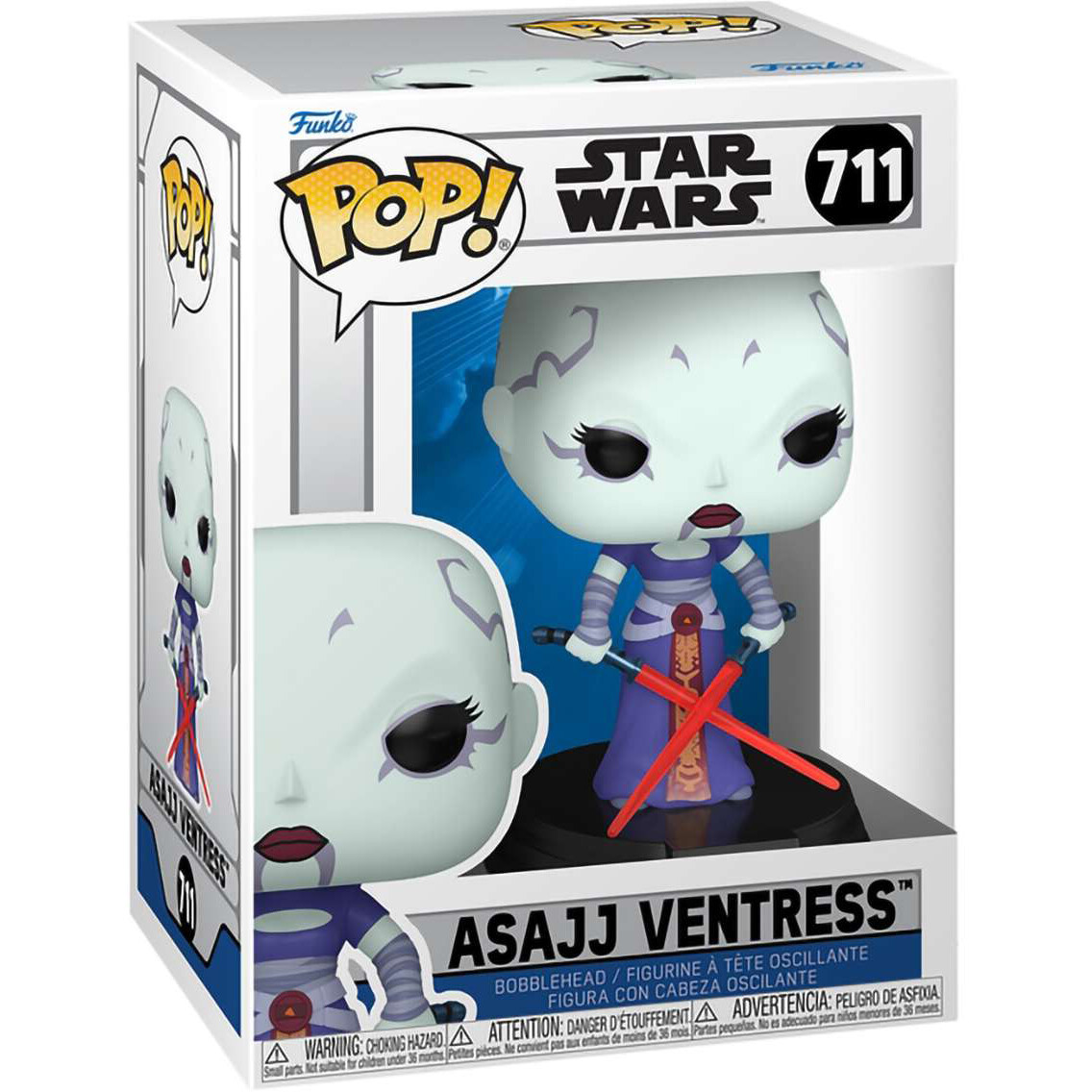 Фигурка Funko POP! Bobble Star Wars Clone Wars Asajj Ventress - 77370 - фото 2