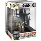 Фигурка Funko POP! Bobble Star Wars Mandalorian Mandalorian with Child Chrome (49931)