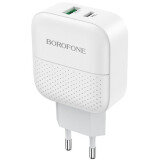 Сетевое зарядное устройство Borofone BA46A White