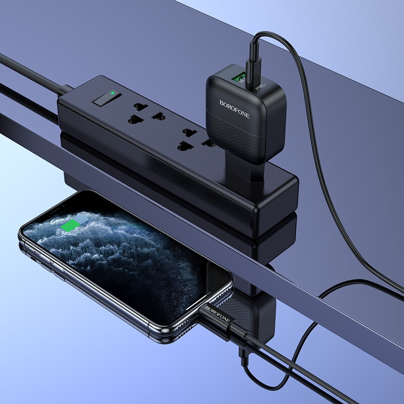 Сетевое зарядное устройство Borofone BA46A Black - фото 5