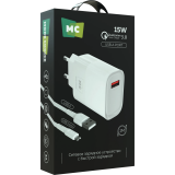 Сетевое зарядное устройство More Choice NC09m White