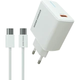 Сетевое зарядное устройство More Choice NC60a White