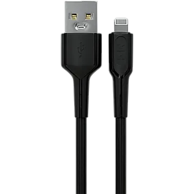 Кабель USB - Lightning, 2м, More Choice K63i/К63л Black - К63л 2м Black