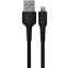 Кабель USB - Lightning, 2м, More Choice K63i/К63л Black - К63л 2м Black