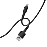 Кабель USB - Lightning, 2м, More Choice K63i/К63л Black (К63л 2м Black)