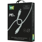 Кабель USB Type-C - Lightning, 1м, More Choice K63ia White