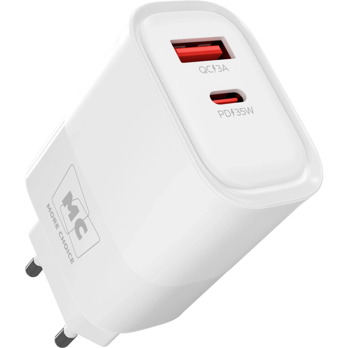 Сетевое зарядное устройство More Choice NC82a White
