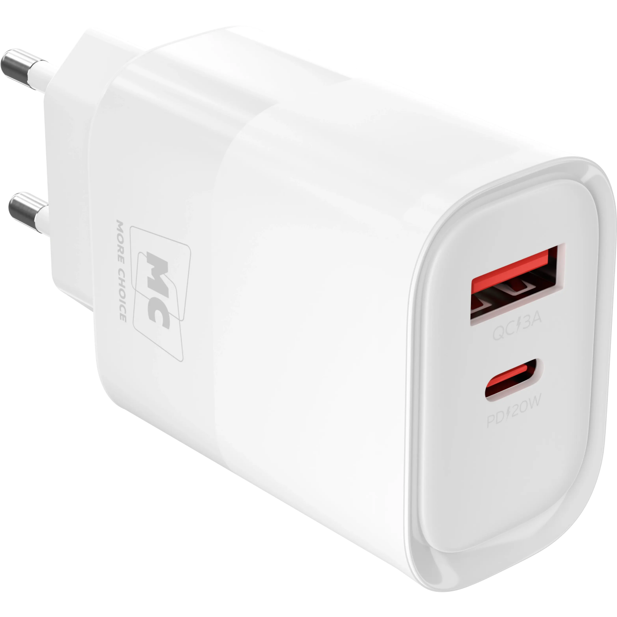 Сетевое зарядное устройство More Choice NC81a White - фото 2