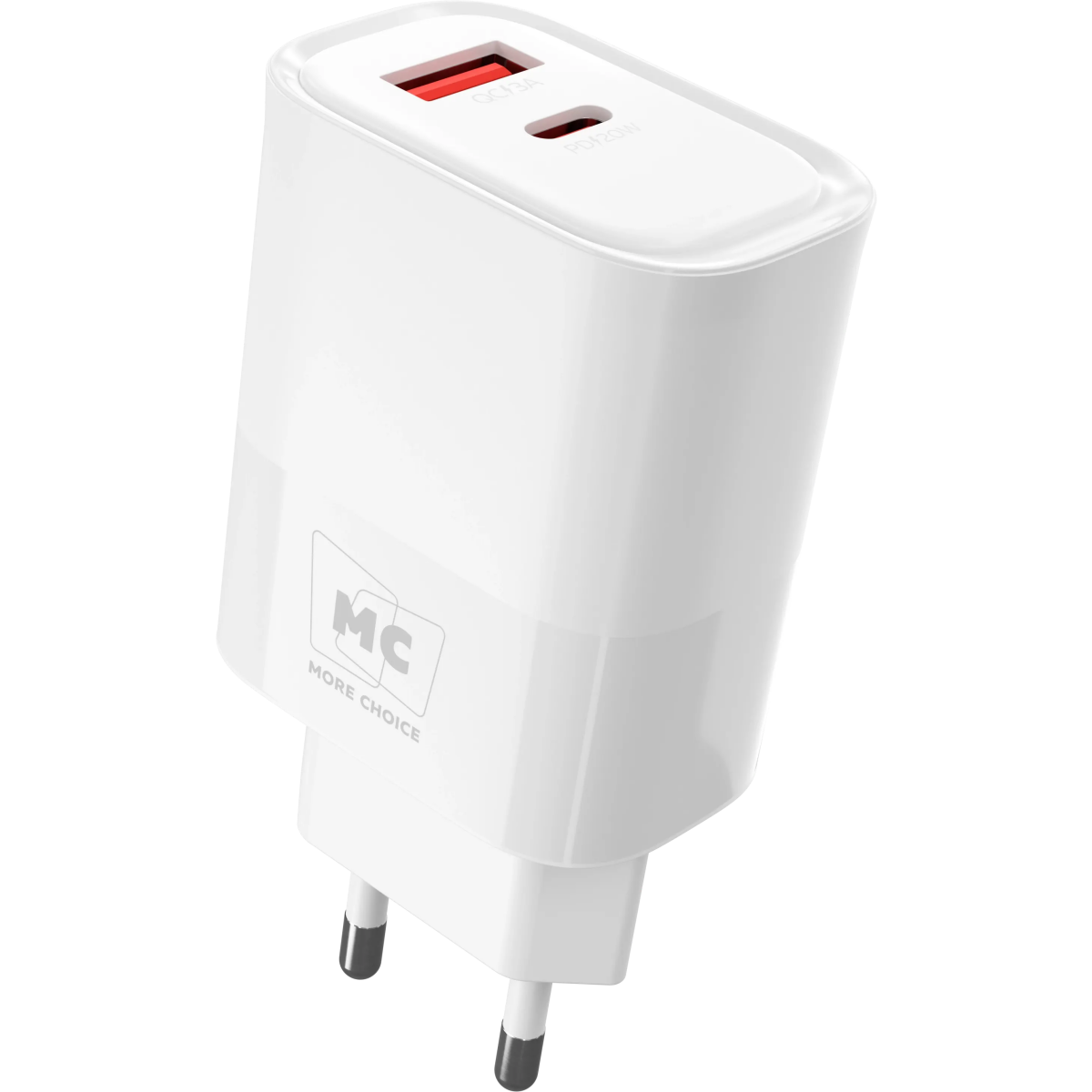 Сетевое зарядное устройство More Choice NC81a White - фото 3