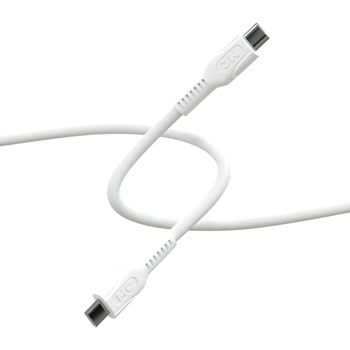 Кабель USB Type-C - USB Type-C, 2м, More Choice К65аа White - К65аа 2м White - фото 4