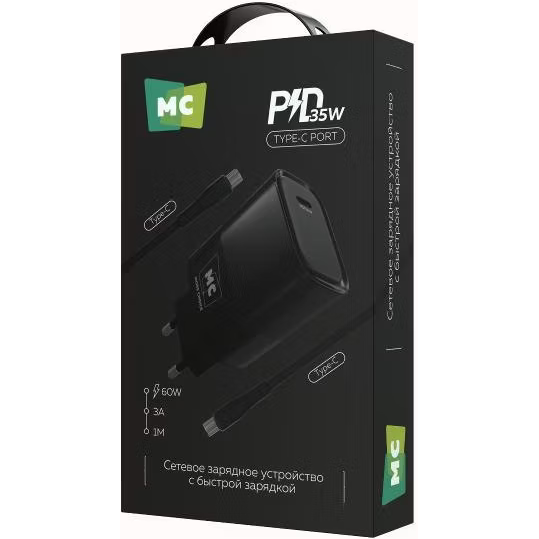 Сетевое зарядное устройство More Choice NC68a Black - фото 5