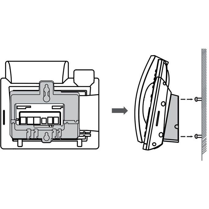 Кронштейн Yealink Wall Mount SIP-T40/T41/T42/T43 - WMB--T40/T41/T42-WB - фото 2