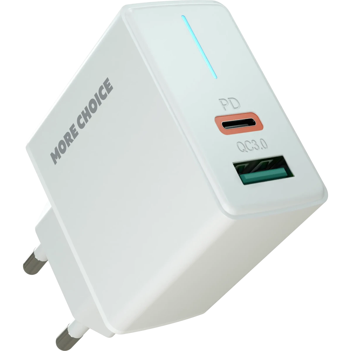 Сетевое зарядное устройство More Choice NC61 White