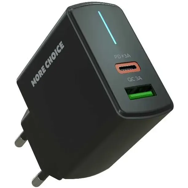 Сетевое зарядное устройство More Choice NC61 Black