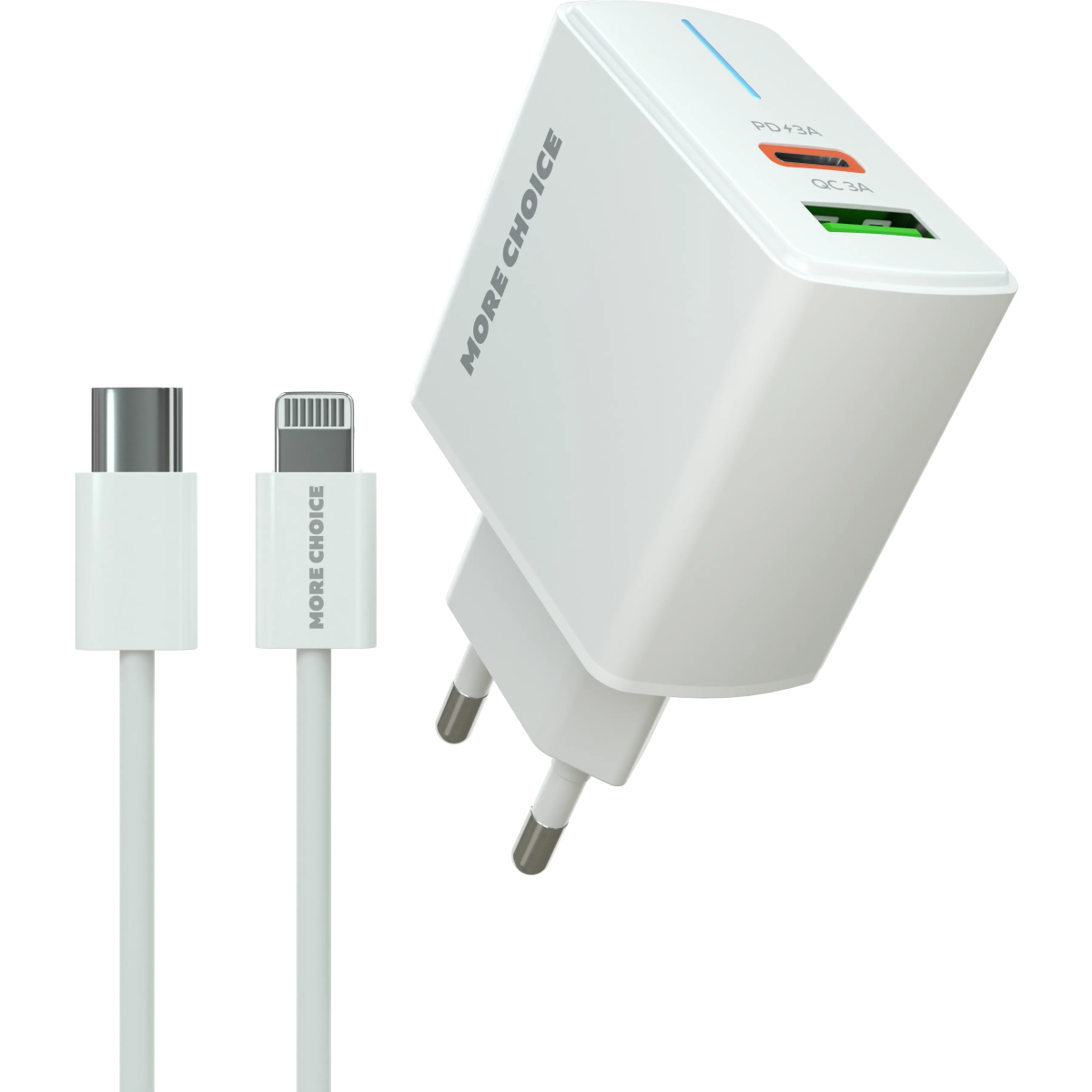 Сетевое зарядное устройство More Choice NC61i White