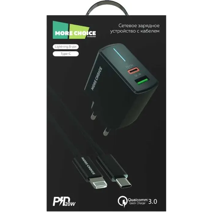 Сетевое зарядное устройство More Choice NC61i Black - фото 2