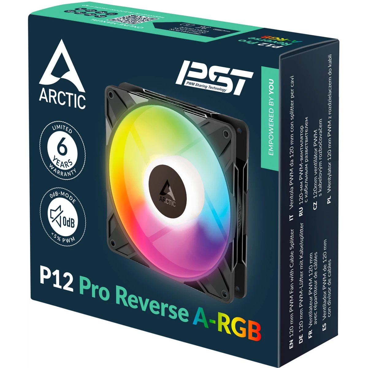 Вентилятор для корпуса Arctic P12 Pro Reverse A-RGB Black - ACFAN00322A - фото 7