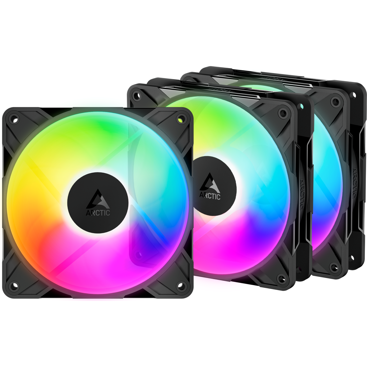 Вентилятор для корпуса Arctic P12 Pro Reverse A-RGB Black (3 шт.) - ACFAN00333A