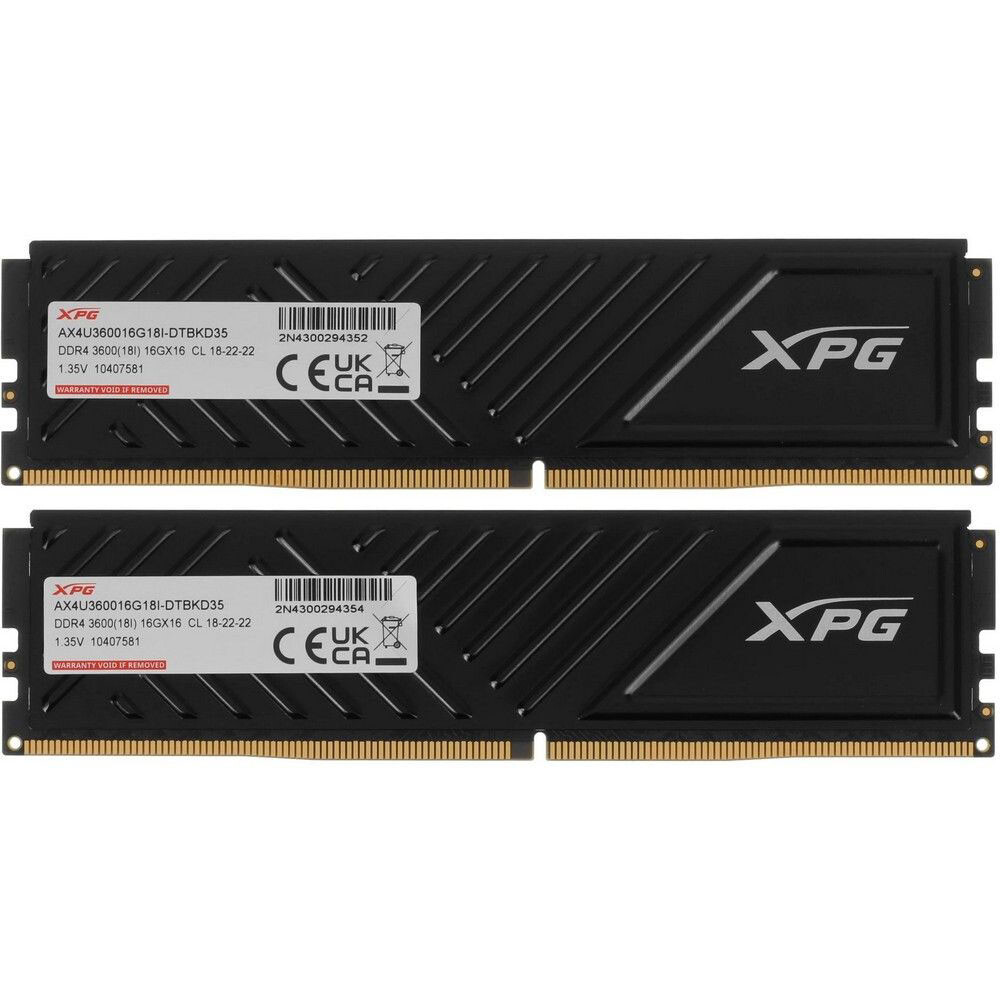 Оперативная память 32Gb DDR4 3600MHz ADATA XPG GAMMIX D35 (AX4U360016G18I-DTBKD35) (2x16Gb KIT) - фото 2