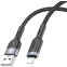 Кабель USB - Lightning, 1.2м, HOCO U117 Black - 6942007601481