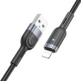 Кабель USB - Lightning, 1.2м, HOCO U117 Black (6942007601481)