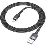 Кабель USB - Lightning, 1.2м, HOCO U117 Black (6942007601481)