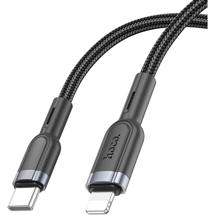 Кабель USB Type-C - Lightning, 1.2м, HOCO U117 Black