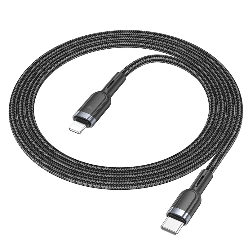 Кабель USB Type-C - Lightning, 1.2м, HOCO U117 Black - IP(01467) - фото 3