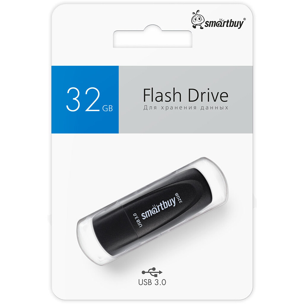 USB Flash накопитель 32Gb SmartBuy Scout Black (SB032GB3SCK) - фото 5