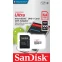 Карта памяти 64Gb MicroSD SanDisk Ultra + SD адаптер (SDSQUNR-064G-GN3MA)