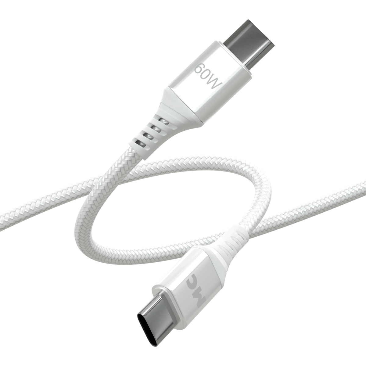 Кабель USB Type-C - USB Type-C, 2м, More Choice K69aa White - K69aa 2м White - фото 3