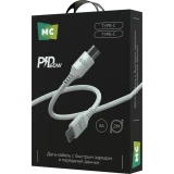 Кабель USB Type-C - USB Type-C, 2м, More Choice K69aa White (K69aa 2м White)