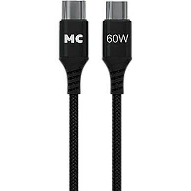 Кабель USB Type-C - USB Type-C, 2м, More Choice K69aa Black - K69aa 2м Black