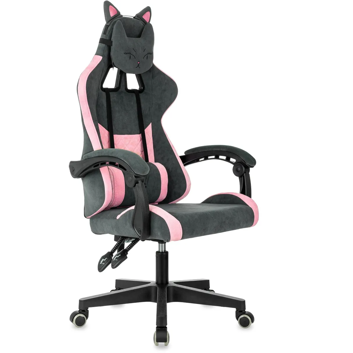 Игровое кресло Бюрократ Knight Kitty Grey/Pink - KNIGHT KITTY