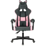 Игровое кресло Бюрократ Knight Kitty Grey/Pink (KNIGHT KITTY)