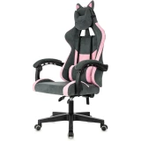 Игровое кресло Бюрократ Knight Kitty Grey/Pink (KNIGHT KITTY)