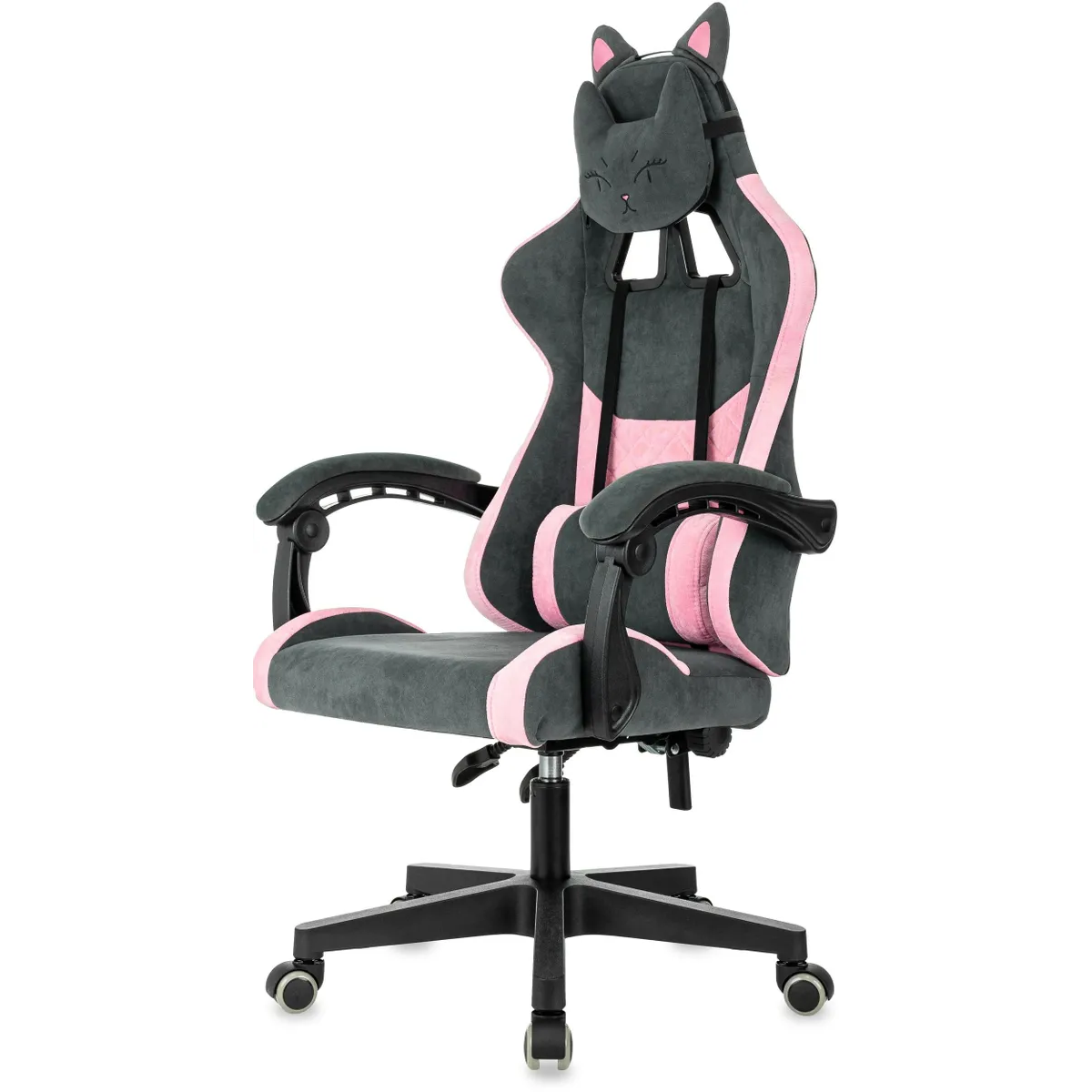 Игровое кресло Бюрократ Knight Kitty Grey/Pink - KNIGHT KITTY - фото 3