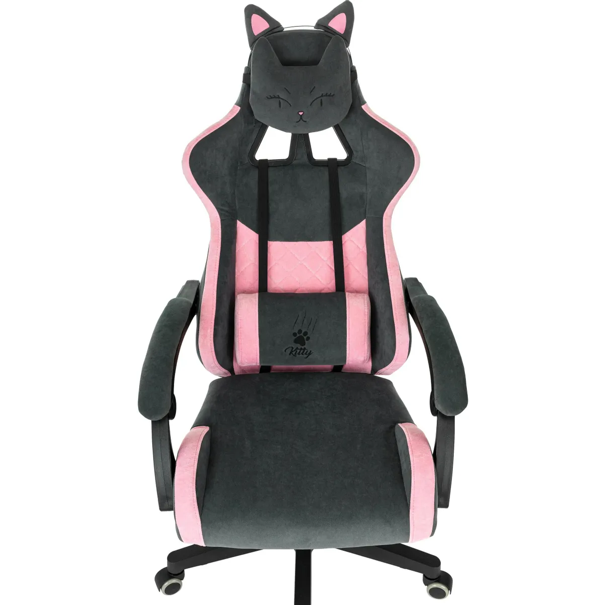 Игровое кресло Бюрократ Knight Kitty Grey/Pink - KNIGHT KITTY - фото 4