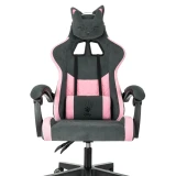 Игровое кресло Бюрократ Knight Kitty Grey/Pink (KNIGHT KITTY)