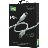 Кабель USB Type-C - Lightning, 2м, More Choice K69ia/К69ла White (K69ia 2м White)