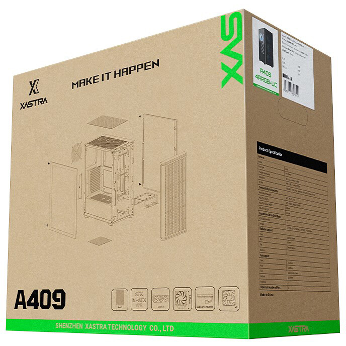 Корпус XASTRA A409 4FC12A-UC Black - A409-4FC12A-UC - фото 11