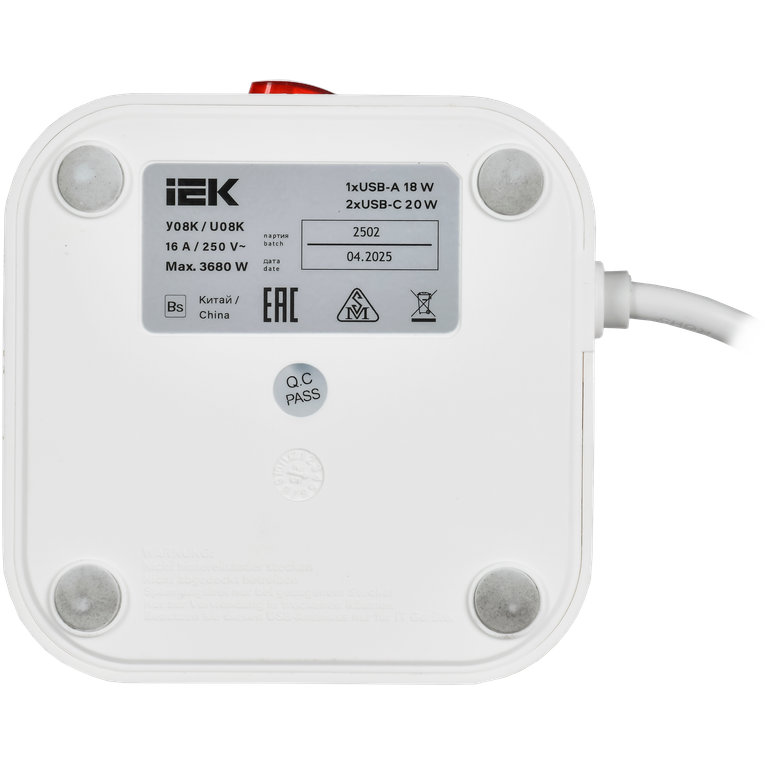 Сетевой удлинитель IEK DN-YP30-16-08-01-ZKU-K01 - фото 5